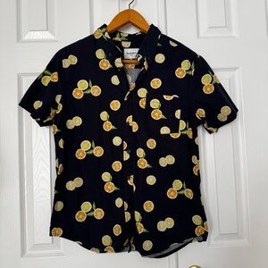 Goodfellow & Co Navy Citrus Pattern Shirt